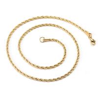 Stainless Steel Necklace Chain 304 Stainless Steel plated French Rope Chain & Unisex Length Approx 23.6 Inch Sold By PC