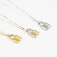 304 Stainless Steel Necklace, with 2inch extender chain, Lock, Vacuum Ion Plating, Unisex & oval chain, more colors for choice, Length:Approx 17.7 Inch, Sold By PC