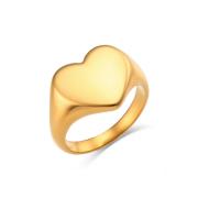 Edelstahl Ringe, 304 Edelstahl, 18K vergoldet, Modeschmuck & verschiedene Größen vorhanden & für Frau, goldfarben, verkauft von PC