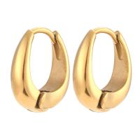 Acier inoxydable Levier Retour Earring, Acier inoxydable 304, Plaqué or 18K, bijoux de mode & pour femme, plus de couleurs à choisir, 18mm, Vendu par paire