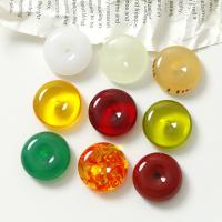 Harpiks smykker Perler, Resin, Runde, du kan DIY, flere farver til valg, 20x20mm, Solgt af PC