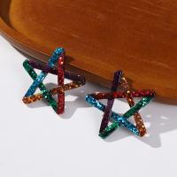 Fournitures bricolage bijoux, résine, étoile, DIY & creux, multicolore, 39x41mm, Vendu par PC