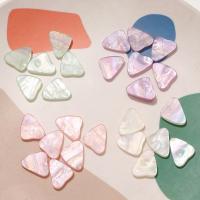 Mobile Phone DIY Decoration, Acrylic, Triangle, colorful plated, more colors for choice, 17x16mm, Sold By PC