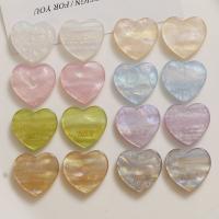 Mobile Phone DIY Decoration, Acrylic, Heart, colorful plated, more colors for choice, 22mm, Sold By PC