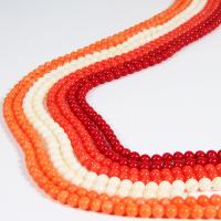 Perles en corail naturel, Rond, DIY, plus de couleurs à choisir, 5mm, Vendu par Environ 40 cm brin