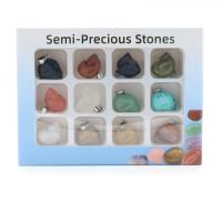 Μενταγιόν με Πολύτιμους Λίθους Κοσμήματα, Φυσική πέτρα, Κρανίο, γυαλισμένο, 12 τεμάχια & DIY, μικτά χρώματα, 142x105x18mm, 12PCs/Box, Sold Με Box