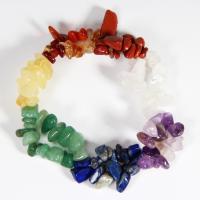 Gemstone Bracelets, Natural Stone, Nuggets, fashion jewelry & Unisex, mixed colors, nickel, lead & cadmium free, Length about 3-6mm, Length:Approx 18 cm, Sold By PC