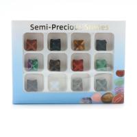 Fashion Decoration Natural Stone with paper box Star of David polished 12 pieces & for home and office mixed colors Sold By Box