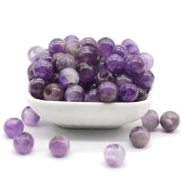 Naturelles perles améthystes, améthyste, Rond, poli, DIY, violet, 12mm, Vendu par PC