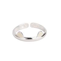 Ezüst ékszer Finger Ring, 925 ezüst, divat ékszerek & a nő & zománc, több színt a választás, nikkel, ólom és kadmium mentes, Méret:7, Által értékesített PC