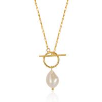 925 Sterling Silver Necklaces, with Freshwater Pearl, with 1.97inch extender chain, plated, fashion jewelry & for woman, more colors for choice, nickel, lead & cadmium free, Length:Approx 15.74 Inch, Sold By PC