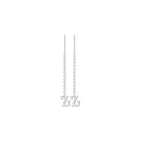 925 Sterling Silver Thread Through Earrings, fashion jewelry & different styles for choice & for woman, nickel, lead & cadmium free, 45mm, Sold By PC