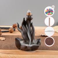 Backflow Incense Burner, Porcelain, handmade, for home and office & durable, 90x90x110mm, Sold By PC