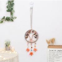 Fashion Dream Catcher Natural Gravel with leather cord & Brass & Iron Tree handmade for home and office mixed colors 270mm Sold By PC