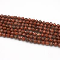 Natural Sesame Jasper Beads Round DIY red Sold Per Approx 38 cm Strand