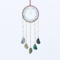 Fashion Dream Catcher Agate with Natural Gravel & leather cord & Iron handmade for home and office mixed colors 550mm Sold By PC