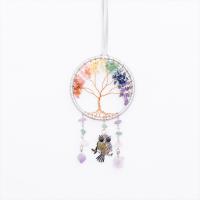 Fashion Dream Catcher Natural Gravel with Brass & Iron Tree handmade for home and office multi-colored 350mm Sold By PC