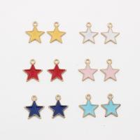Tibetan Style Enamel Pendants, Star, gold color plated, DIY, more colors for choice, 18x29mm, 100PCs/Bag, Sold By Bag