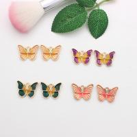 Tibetan Style Enamel Pendants, Butterfly, gold color plated, DIY, more colors for choice, 20x15mm, Sold By PC