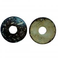 Bijoux Pendentifs en pierres gemmes, noix de coco, Rond, DIY, brun, 50mm, Trou:Environ 2mm, Diamètre intérieur:Environ 14mm, Environ 100PC/sac, Vendu par sac