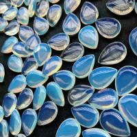 Gemstone Jewelry Beads, Sea Opal, Teardrop, DIY & no hole, blue, 13x18mm, Approx 100PCs/Bag, Sold By Bag