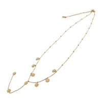 Stainless Steel Jewelry Necklace 304 Stainless Steel plated for woman golden Length Approx 21 cm Sold By PC