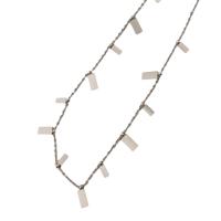Stainless Steel Jewelry Necklace, 304 Stainless Steel, plated, for woman, silver color, Length:Approx 48 cm, Sold By PC