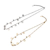 Stainless Steel Jewelry Necklace, 304 Stainless Steel, plated, micro pave cubic zirconia & for woman, more colors for choice, Length:Approx 46.5 cm, Sold By PC