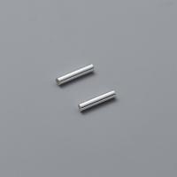 925 Sterling Silver Straight Tube, plated, DIY & different size for choice, platinum color, Sold By PC