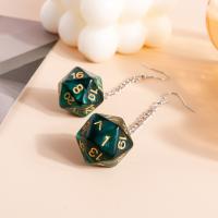 Resin Earring with Iron fashion jewelry Sold By Pair