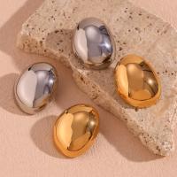 Stainless Steel Stud Earrings, 316L Stainless Steel, 18K gold plated, fashion jewelry & for woman, more colors for choice, 32.80x26.10mm, Sold By Pair