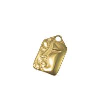 Jóias Pingentes de aço inoxidável, Aço inoxidável 304, banhado a ouro 18k, DIY, dourado, 24.90x15.70mm, vendido por PC