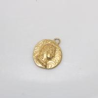 Stainless Steel Pendants 304 Stainless Steel 18K gold plated DIY golden Sold By PC