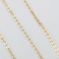 Rozsdamentes acél Nekclace Chain, 304 rozsdamentes acél, DIY, aranysárga, Hossz Kb 40 cm, Által értékesített PC