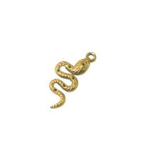 Stainless Steel Animal Pendants, 304 Stainless Steel, Snake, 18K gold plated, DIY, golden, 30.40x12.80mm, Sold By PC