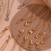 Edelstahl Schmuck Halskette, 316 L Edelstahl, mit Verlängerungskettchen von 5cm, 18K vergoldet, Modeschmuck & verschiedene Stile für Wahl & für Frau, keine, Länge:ca. 40 cm, verkauft von PC
