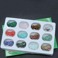 Fashion Decoration, Gemstone, with paper box & Plastic, Carved, for home and office & mixed, 280x175x30mm, 12PCs/Box, Sold By Box