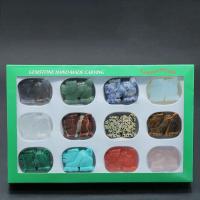 Fashion Decoration, Gemstone, with paper box & Plastic, Carved, for home and office & mixed, 280x175x30mm, 12PCs/Box, Sold By Box