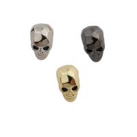 Brass Jewelry Beads Skull plated fashion jewelry & DIY nickel lead & cadmium free Approx 2mm Sold By PC