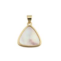 Brass Jewelry Pendants, with Shell, gold color plated, fashion jewelry & for woman, golden, nickel, lead & cadmium free, 18x16.50mm, Hole:Approx 3.5mm, Sold By PC