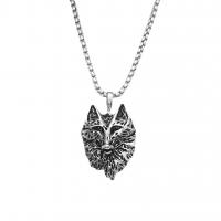 Stainless Steel Jewelry Necklace 304 Stainless Steel Wolf anoint fashion jewelry & for man Sold By PC