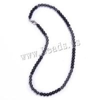 Natural Gemstone Necklace Natural Stone fashion jewelry & Unisex 6mm Length 20 Inch Sold By PC