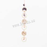 Hanging Ornaments Brass with Natural Gravel & Iron handmade for home and office mixed colors 650mm Sold By PC