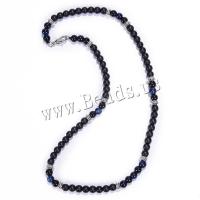 Natural Gemstone Necklace, Natural Stone, fashion jewelry & different materials for choice & Unisex, more colors for choice, 6mm, Length:20 Inch, Sold By PC