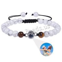 Gemstone Bracelets, Natural Stone, fashion jewelry & different materials for choice & Unisex & adjustable, more colors for choice, 6mm, Length:Approx 6.6-11.8 Inch, Sold By PC