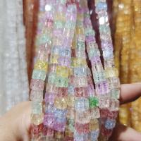 Crystal Beads, Square, DIY & crackle, more colors for choice, 7mm, Approx 60PCs/PC, Sold By PC