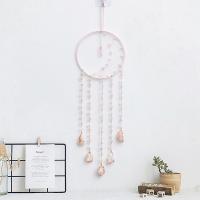 Fashion Dream Catcher, Natural Gravel, with leather cord & Brass & Iron, handmade, for home and office, 700mm, Sold By PC