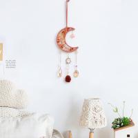 Moda Dreamcatcher, cordón de cuero, con Ágata & Cristal & metal & fundición, Luna, hecho a mano, para el hogar y la oficina, color mixto, 400mm, Vendido por UD