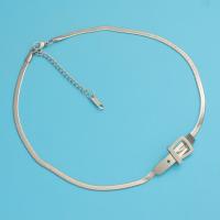 Colar de jóias de aço inoxidável, Aço inoxidável 304, with 5CM extender chain, polido, Ajustável & para mulher, comprimento Aprox 35 , vendido por PC