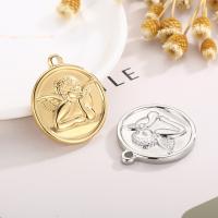 Stainless Steel Pendants 304 Stainless Steel Round plated DIY Sold By PC